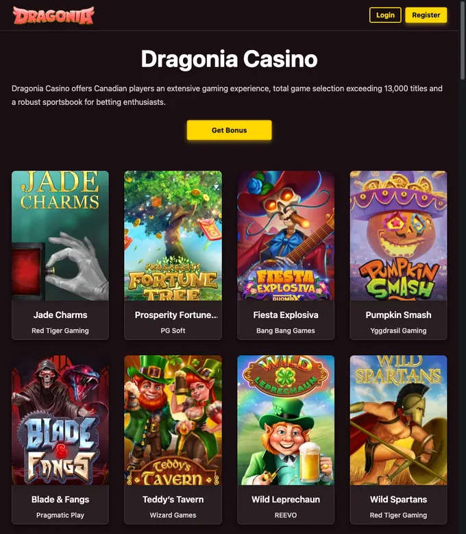 Dragonia Casino Website